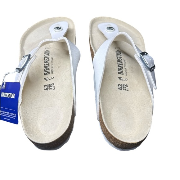 Birkenstock Gizeh White Birko-Flor Thong Sandals Size 42 (US 11-11.5) - Picture 6 of 7